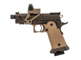Airsoftová pištoľ Hi-Capa Vengeance Compact s kolimátorom, GBB - čierno-TAN [Vorsk]