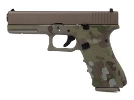 Airsoftová pištoľ EU7, kovový záver, plyn, blowback - HYDRO TAN/CAMO [Raven]