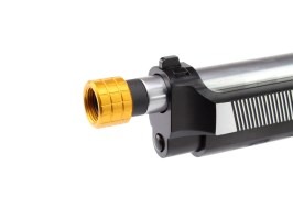Adapter na tlmič pre pištole z +11 na -14mm závit (SL00115D) - zlatá krytka [SLONG Airsoft]