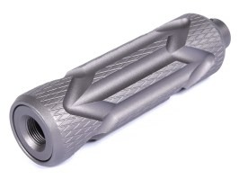 Kovový tlmič 128 x 35mm (SL10336B) - sivý [SLONG Airsoft]