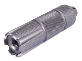 Kovový tlmič 128 x 35mm (SL10337B) - sivý [SLONG Airsoft]