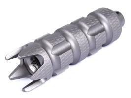 Kovový tlmič 128 x 35mm (SL10338B) - sivý [SLONG Airsoft]