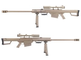 Airsoft sniper M82 BARRETT (SW-02A), puškohľad + dvojnožka, TAN [Snow Wolf]