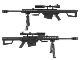 Airsoft sniper M82 CQB BARRETT (SW-02CQB-A), puškohľad + dvojnožka, čierny [Snow Wolf]
