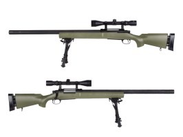 M24 Military s kompenzátorom + optika + dvojnožka - OD + UPGRADE 150m/s zdarma [Snow Wolf]
