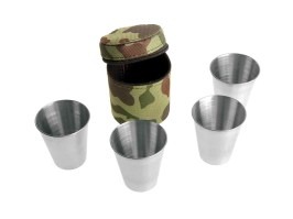 Nerezové kalíšky (panák) 0.07l, 4ks - camo [TifanTEX]