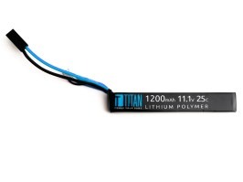 Akumulátor Li-Po 7,4V 1200mAh 25C - Mini AK stick s Tamiya konektorom [TITAN]