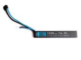 Akumulátor Li-Po 7,4V 1200mAh 25C - Mini AK stick s Dean konektorom [TITAN]