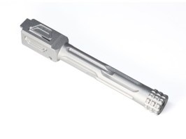 CNC fixná vonkajšia hlaveň pre Umarex/VFC G 17 Gen.5, -14mm závit - strieborná [TTI AIRSOFT]