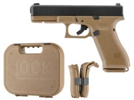 Airsoftová pištoľ Glock 17 Gen.5 French Edition, kovový záver, plyn, blowback - Coyote [UMAREX]