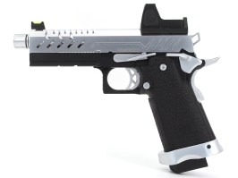 Airsoftová pištoľ Hi-Capa 4.3 s kolimátorom, GBB - strieborná [Vorsk]