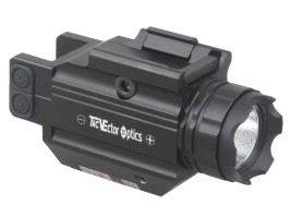 LED svietidlo s červeným laserom Doublecross a s RIS montážou na zbraň [Vector Optics]