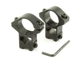 25,4mm montážne krúžky pre 11mm Dovetail lišty - vysoké [Vector Optics]