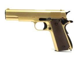 Airsoftová pištoľ M1911 A1 - plyn, BlowBack, celokov - pozlátený 24K zlatom! [WE]