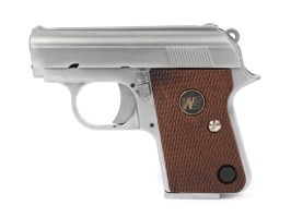 Airsoftová pištoľ 1908 .25 ACP (CT25), celokov, GBB - strieborná [WE]