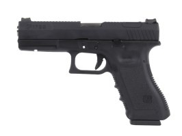 Airsoftová pištoľ GP1799B - GBB, strieborný kovový záver, čierny rám [WE]
