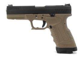 Airsoftová pištoľ GP1799 T2 - GBB, čierny kovový záver, pieskový rám, strieborná hlaveň [WE]