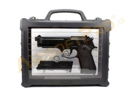 Airsoftová pištoľ M92 Gen2, čierna, celokov, AUTO BlowBack, LED BOX [WE]