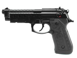 Airsoftová pištoľ M92 Hex Cut - GBB, celokov, Gen2 - čierna [WE]