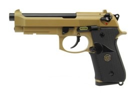 Airsoftová pištoľ M9 A1, piesková, celokov, BlowBack [WE]