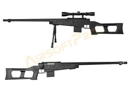 Airsoft sniper MB4409D + optika a dvojnožka - čierna [Well]