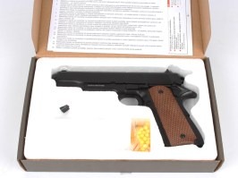 Airsoft pištole 1911 (P361) celokov - NESPOĽAHLIVÁ [Well]