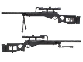 Airsoft sniper SV98 MB4420D + puškohľad a dvojnožka - čierna [Well]