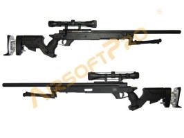 Airsoft sniper MB05D (UPGRADE verzia) + puškohľad + dvojnožka [Well]