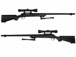 Airsoft sniper VSR-10 (MB07D) + puškohľad + dvojnožka - čierna [Well]