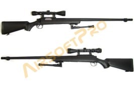 Airsoft sniper VSR-10 (MB07D) + puškohľad + dvojnožka - čierna [Well]