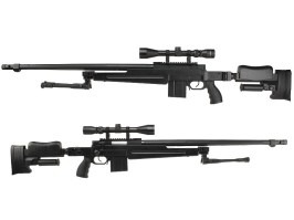 Airsoft sniper MB4414D + optika a dvojnožka - čierna [Well]