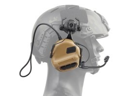 Taktický headset pre helmu s mikrofónom HD-10 Gen.5 - TAN [WoSport]